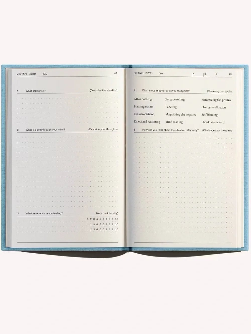 The Thought Log Hardcover Journal - Light Blue